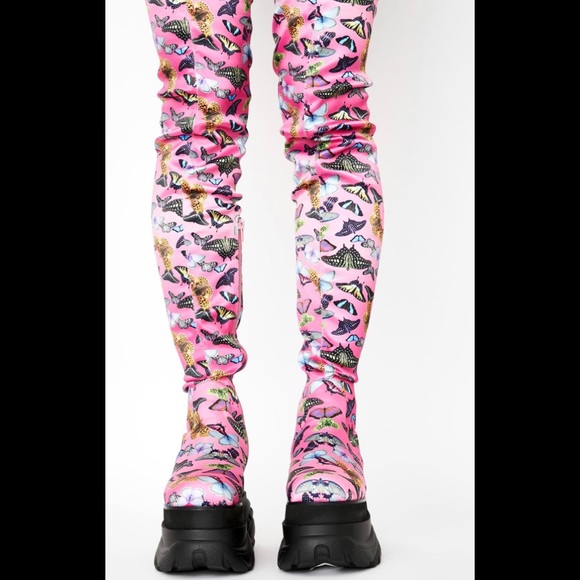 Dolls Kill Club Exx Lovebug Thigh High Boots - Picture 3 of 7